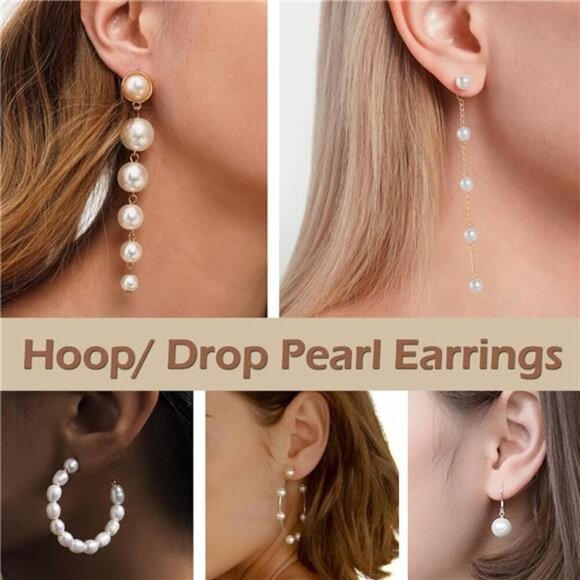 Stunning Pearl Jewelry Set–Classic Necklaces, Bracelets, and Earrings Collection - Picture 5 of 7